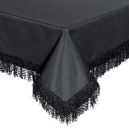 Eurofirany Obrus bieżnik 40x140 Jasper czarny z frędzelkami