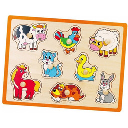 Puzzle Viga Drewniane Zwierzęta z Farmy Układanka