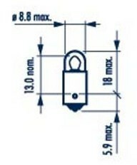 Żarówka T2W 12V 2W BA9s NARVA 17053