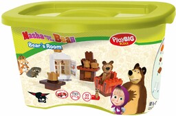 Klocki PlayBig Masza i Niedźwiedź Pokój Niedźwiedzia 35
