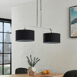 Lampa wisząca Lindby Jevanna, 2-punktowa, czarna