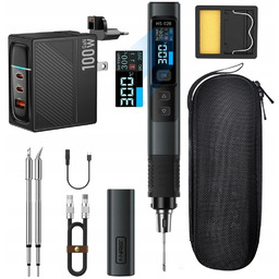 Zestaw precyzyjna lutownica cyfrowa Fnirsi HS-02B 100W groty