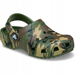 Crocs Dziecięce Buty Klapki Chodaki Lekkie Classic CamouFlage