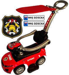 Straż Pożarna Wóz Samochód Strażacki Jeździk Pchacz 4w1