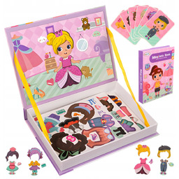 Klocki Magnetyczne Układanka Edukacyjna Moda Książka Do Zabawy