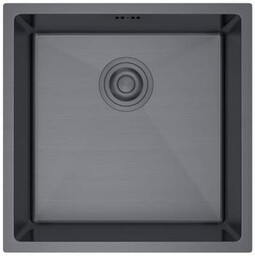 Zlewozmywak stalowy STEEL 4444p podwieszany CZARNY