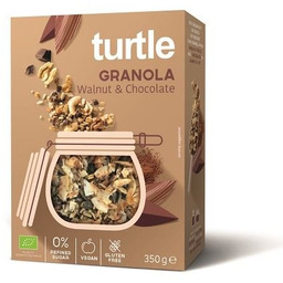 Turtle, granola orzech włoski-czekolada bezglutenowa bio, 350 g
