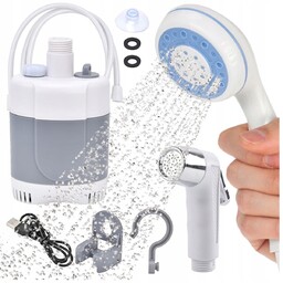 Prysznic Turystyczny Bezprzewodowy Z Akumulatorem Kempingowy Polowy Pompka