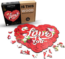 Puzzle Drewniane Duże Serce 140 Elementów Love Xl