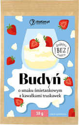 Budyń o smaku śmietankowym z kawałkami truskawek 38g