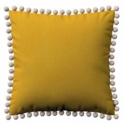 Poszewka Wera na poduszkę, musztardowy szenil, 45 x