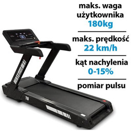 HERTZ FITNESS Bieżnia elektryczna T8 2210W 22km/h