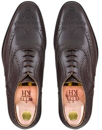 Ciemnobrązowe BROGUES - BROGSY - Goodyear Welted