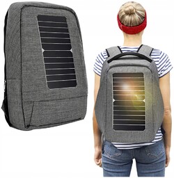 Plecak Na Laptopa Z Solarnym Panelem Ładowarką Turystyczny