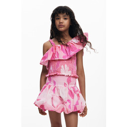 top z kwiatowym wzorem peplum