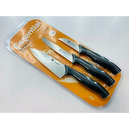 Fiskars Essential Zestaw 3 różnych noży Stal japońska