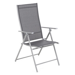 Krzesło ogrodowe metalowe Casablanca Silver / Grey