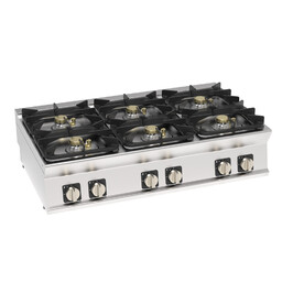 TECNOINOX Kuchnia gastronomiczna gazowa super 6-palnikowa nastawna 713203