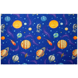 Dywan Dziecięcy Kolowy Wzór W Planety Rakiety Pętelkowe