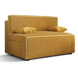 Elior Musztardowa sztruksowa sofa rozkładana Z1-E96