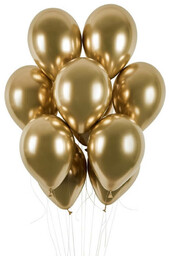Balony lateksowe shiny złote - 33 cm -