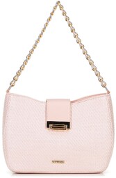 Damska torebka crossbody pleciona różowa