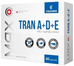 Max Tran A+D+E Olej z wątroby rekina, 60