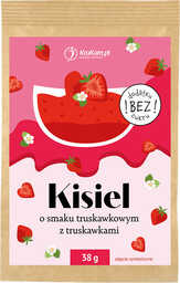 Kisiel o smaku truskawkowym z truskawkami 38g bez