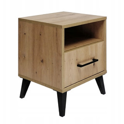 Nowoczesna Szafka Nocna z Szufladą Led Stolik nocny