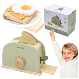 Drewniany Zestaw Toster Zielony Akcesoria VIGA PolarB