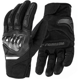Rękawice motocyklowe (M) MOTOWOLF MDL 0333B z długimi