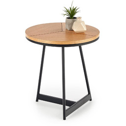 Stolik kawowy pomocniczy do salonu czarny/dąb