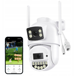 Kamera zewnętrzna WiFi 6MP podwójny obiektyw Ptz 360°