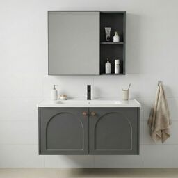 Zestaw mebli łazienkowych z Umywalką Denver 80cm Szary