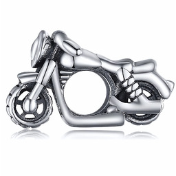 Rodowany srebrny charms do pandora motor motocykl motobike
