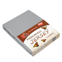 KARO Prześcieradło jersey z gumką 70x140 szare 060