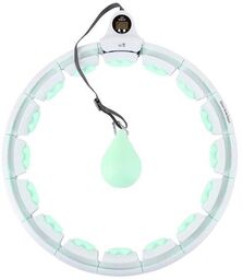 HHW06 HULA HOP GREEN Z WYPUSTKAMI I OBCIĄŻNIKIEM
