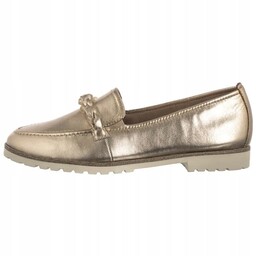 TAMARIS DAMKIE BUTY MOKASYNY ZŁOTE 37 T7A