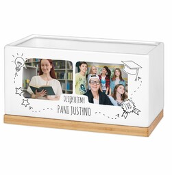 Personalizowana doniczka prostokątna z Twoim zdjęciem dla nauczycielki