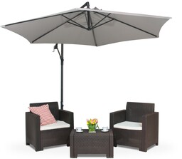 Parasol ogrodowy Neapol 3m Garden Point szary