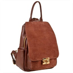 Plecak skórzany włoski brąz Borse in Pelle