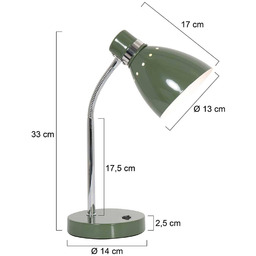 Steinhauer Lampa stołowa Spring, zielony, biuro, metal