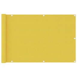 vidaXL Parawan balkonowy, żółty, 90x400 cm, HDPE