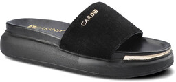 Czarne Klapki Carinii Damskie Stylowe Buty Na Lato