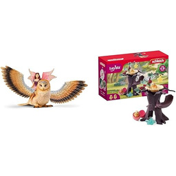 Elf na brokatowej sowie & schleich 42525 wykluwające