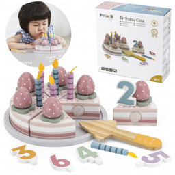 Viga Drewniane Ciasto Tort Urodzinowy do Krojenia PolarB