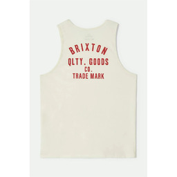 podkoszulka BRIXTON - Woodburn Tank Top Off White/Crimson