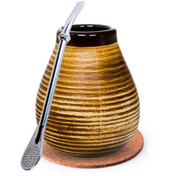 Zestaw do Yerba Mate Tykwa Miodowa + Bombilla