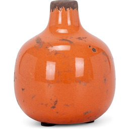 47th & Main Ceramiczny wazon, mini, okrągły, pomarańczowy