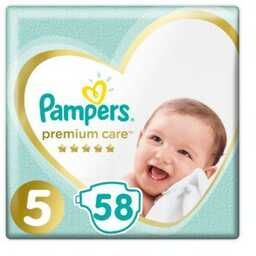 Pampers Premium Care 5 Junior 11kg-16kg, 58 szt.